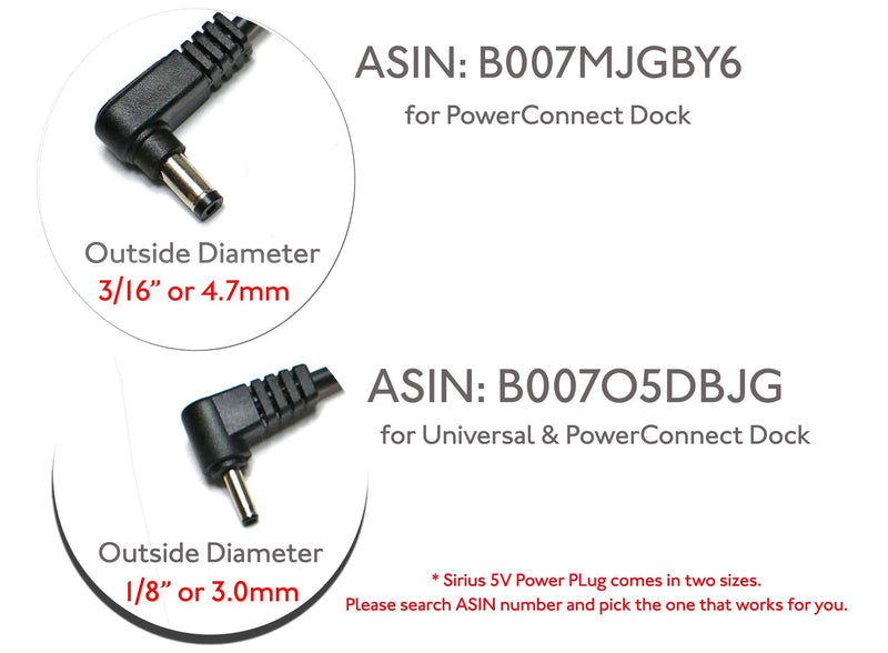 EDO Tech Direct Hardwire Vehicle 5V Car Charger Power Cord for Sirius XM Radio PowerConnect Dock Onyx Edge Lynx Stratus Starmate SXVD1 XDPIV1 XDPIV2 SDPIV1 XEZ1 XAPV2 SXIV1 XEZ1 SXEZR1V1 XpressRci black