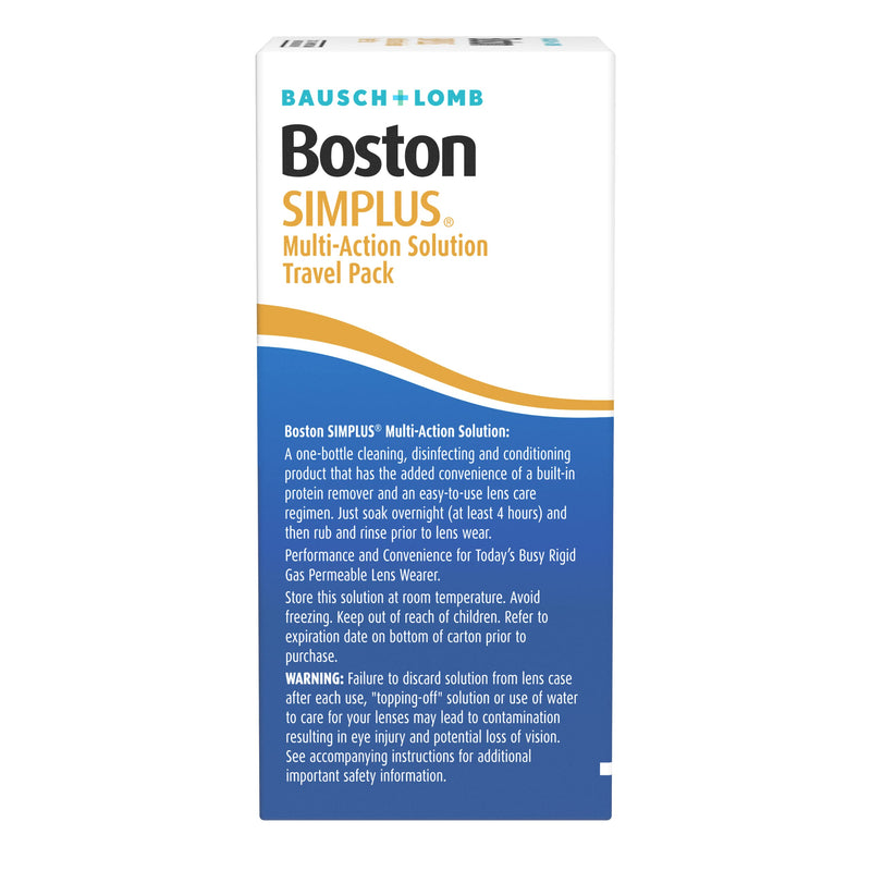 Boston Simplus Contact Lens Solution, for Gas Permeable Contact Lenses, Contact Lens Case Included, 1 Fl Oz 1 Fl Oz (Pack of 1)