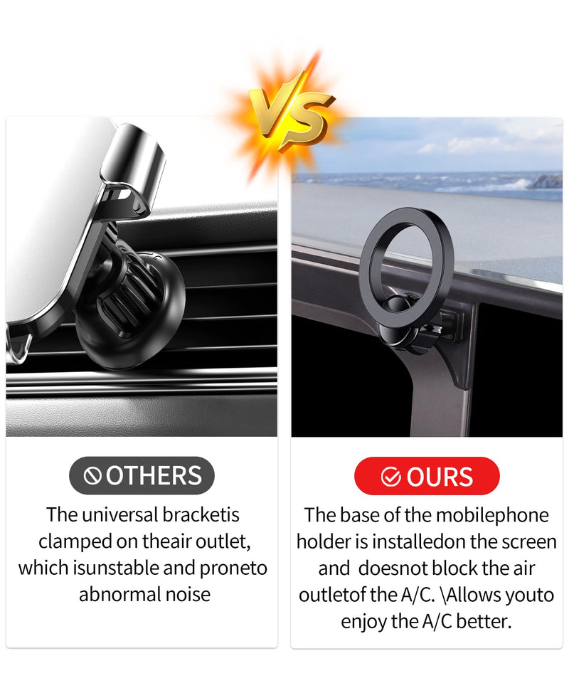 Car Phone Holder for Toyota Land Cruiser LC250 2024-2026, 8/12.3" Screen | Magsafe Accessories Magnetic Cell Phone Mount Clip Compatible with iPhone, 3D fit Stable Dashboard Navigation Bracket Stand For 2024 2025 2026 LC250 (8/12.3 inch screen only)