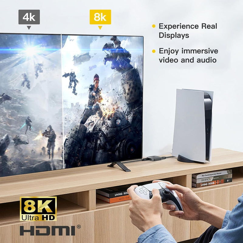 [AUSTRALIA] - 10K 8K HDMI Switch – 2 in 1 Out, Bi-Directional HDMI Splitter Switcher, 8K@60Hz, 4K@240Hz, Compatible with PS5, PS4, Xbox, Fire Stick, Apple TV, Projector 