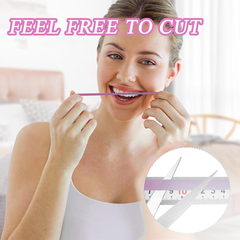 Tooth Sandpaper, Portable Tooth Sandpaper, 4 mm Width, 6 m/Rolls/Box, Polishing Strips, Interdental Sandpaper, Interdental Sanding Tools for Polishing Teeth (Pink)