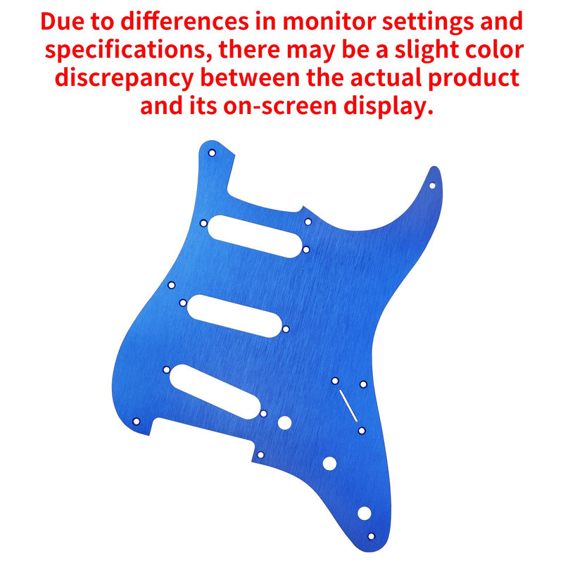 [AUSTRALIA] - Banworks CNC Processed Aluminum 8-Hole Vintage 50s ST SSS Pickguard 1 Ply Srtaight Edge Guitar Scratch Plate for Squier Classic Vibe SQ CV 50s Reissue Vintage Strat Style Electric Guitar JT/HB-15 Blue Aluminum Blue 