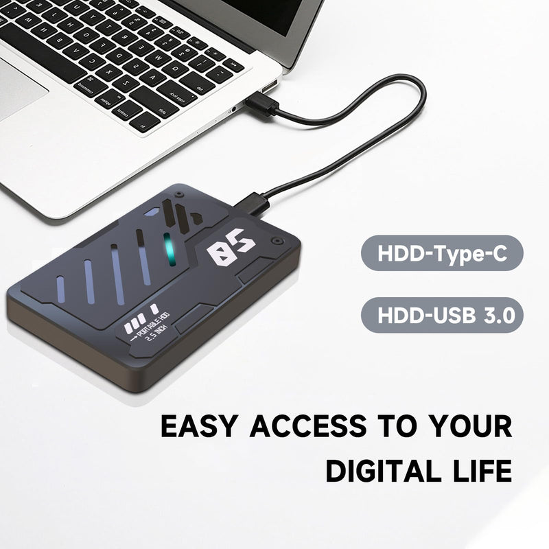 Ultra Slim Portable External Hard Drive USB 3.0 HDD Storage for PC, Laptop, Mac, Xbox one, PS4, PS5 (1TB) 1TB