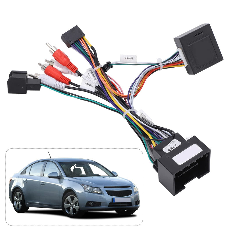 Car Stereo Wiring Harness with CAN Bus Interface, 16-Pin Plug and Play Adapter, Aftermarket Radio Installation