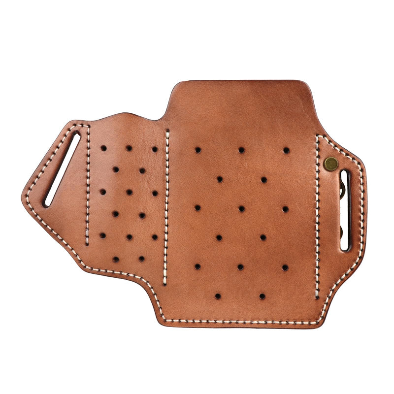 Leather Cell Phone Belt Holster Case Folding Knife Sheath Pen Slot Key Clip | 4-In-One Edc Organizer,Pocket Knives Carrier,Bottom Push Hole For Phone Charge Port,Fits Phones Up To 6.7",Gift For Birthday