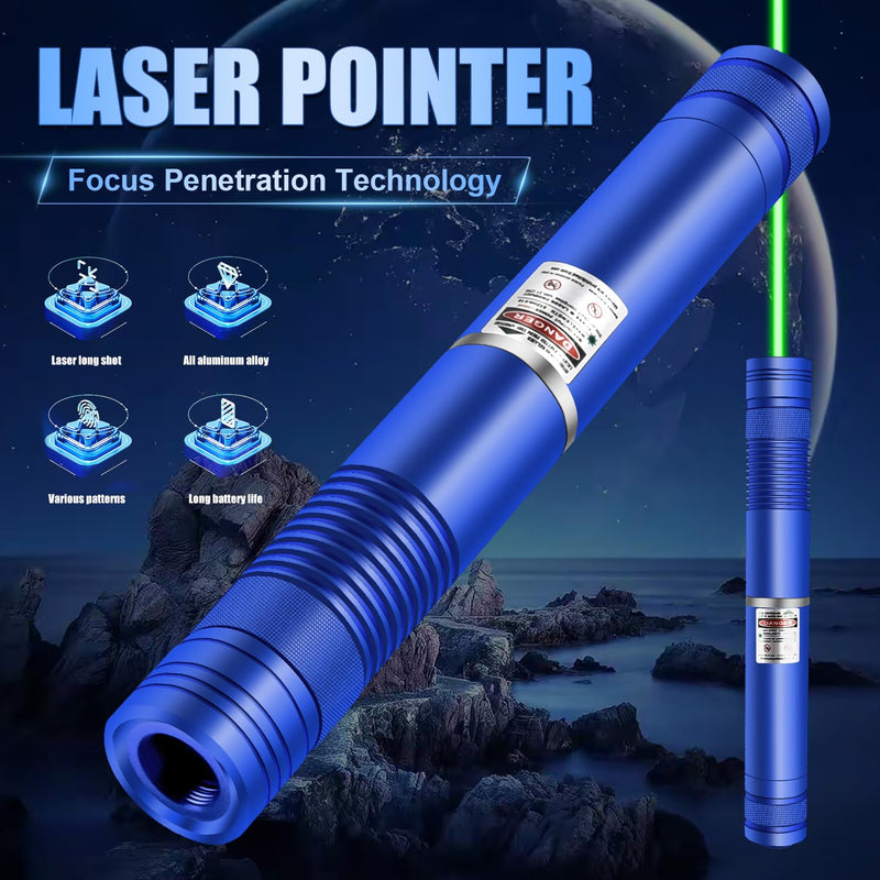 Green Laser Pointer, Long Range 20000 Feet Green Laser Pointer High Power with Star Cap for Night Astronomy Outdoor Camping Hunting
