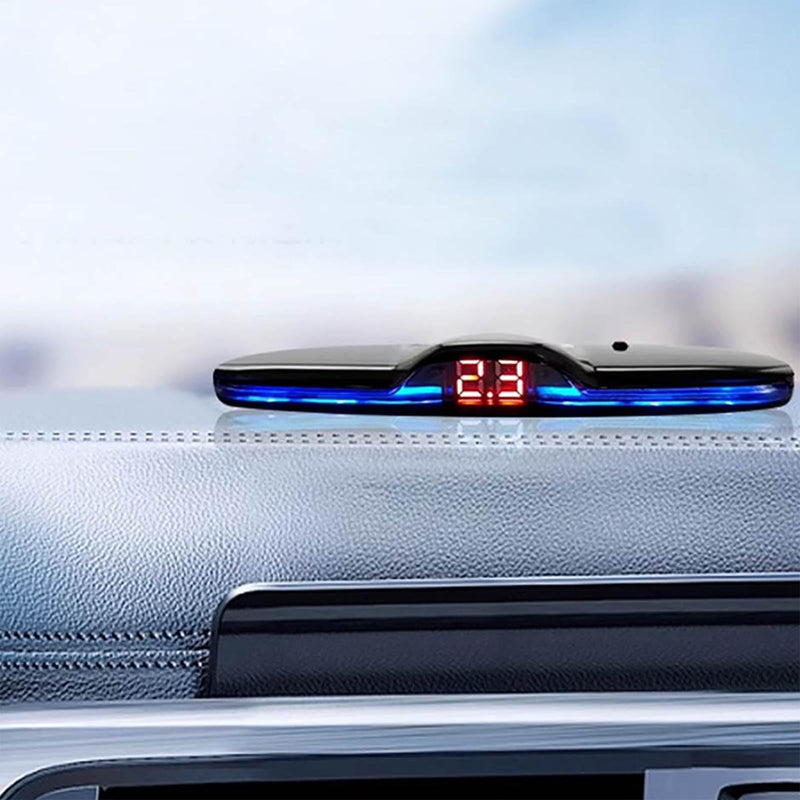 Car Parktronic Parking Built-in Plane Sensors Rear Reversing Radars System with 4 Sensors LED Light Distance Display Warning Buzzer Distance Detection White