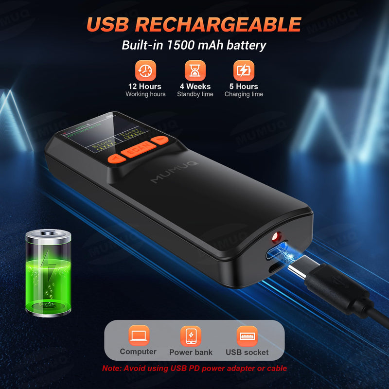 Wireless Barcode Scanner Mini Bluetooth 1D 2D QR Bar Code Scanner 3-in-1 Bluetooth & 2.4G & USB Wire Barcode Reader Compatible with Windows Android iOS Tablet PC (with LCD Screen)