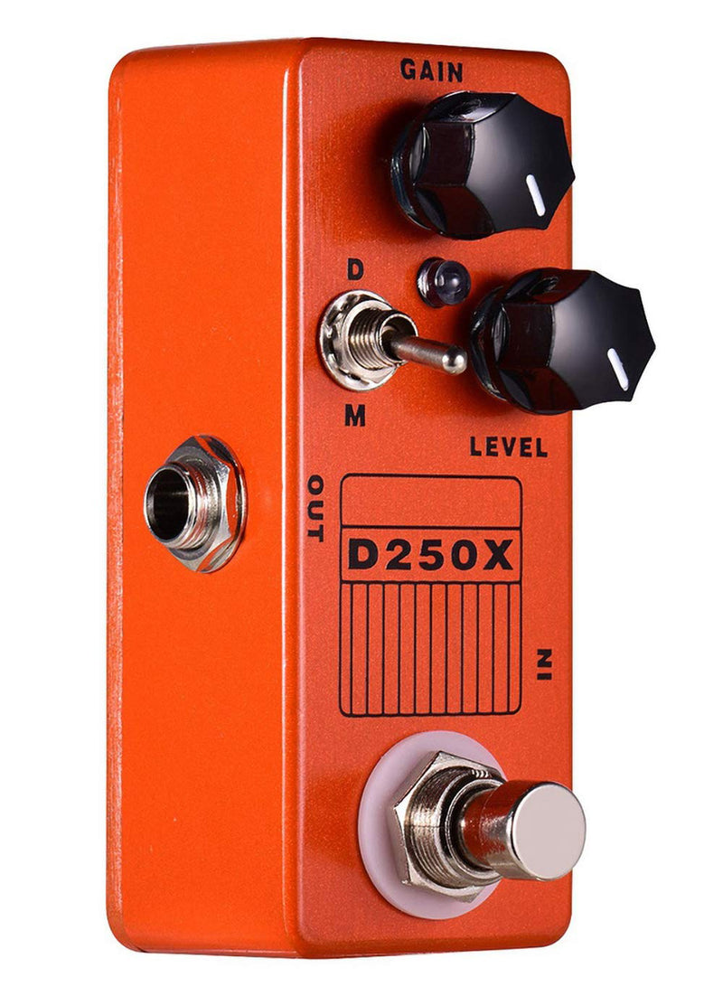 MOSKYAudio Mini Overdrive Preamp Pedal with True Bypass Switch (D250X)