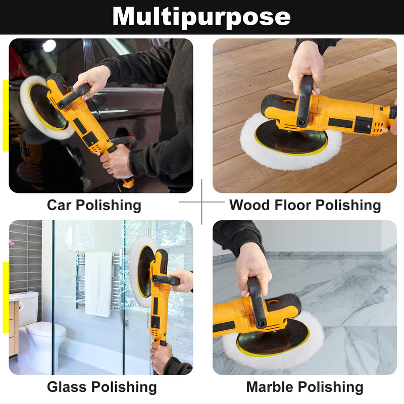Polishing Attachment Compatible with Bosch Random Orbital Sander, Pack of 4 Diameter 125 mm Lambswool Polishing Discs, Polishing Pads for Car, Cork Floor, with Velcro