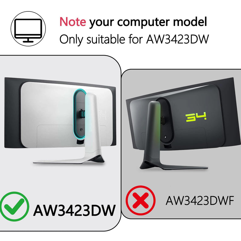 AW3423DW VESA Adapter Compatible with Alienware 34" Curved Gaming Monitor | (Fits AW3423DW)–75x75 to 100x100 VESA Mount Adapter Bracket