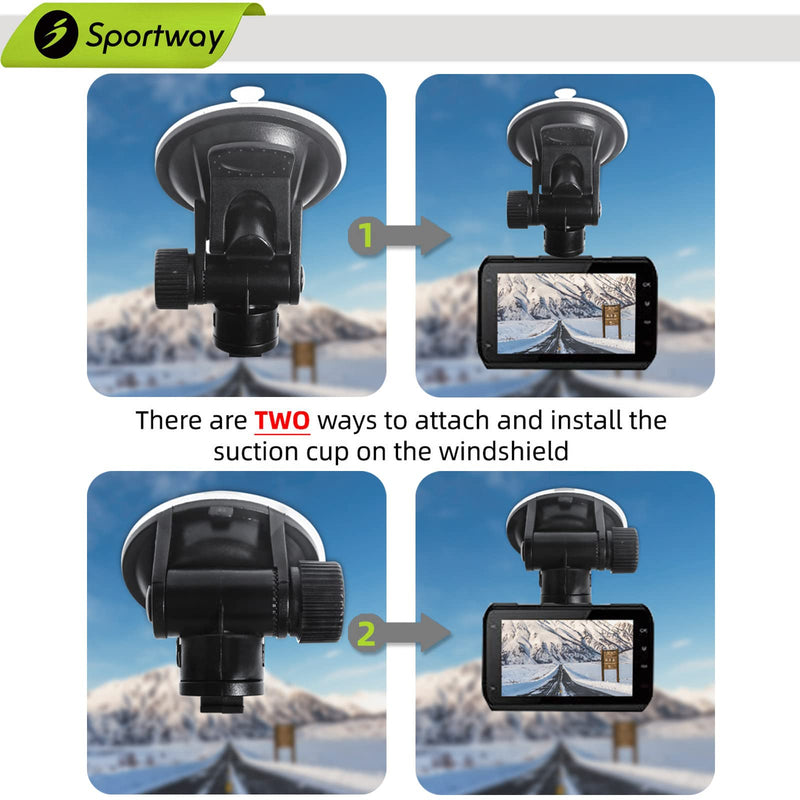 S40 Dash Cam Suction Mount (3rd Gen) with10pcs 360 Rotating Joints Compatible for Rexing, Old Shark, Yi, TOGUARD, Compark, Kingslim, Crosstour and Most Dash Cameras, DVR, GPS