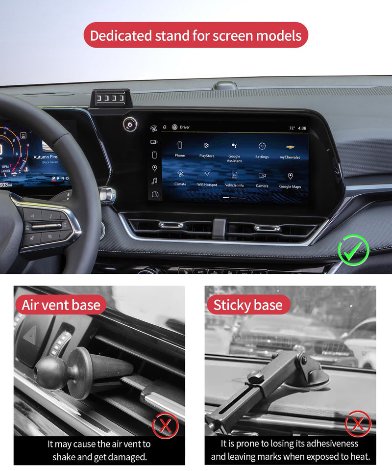15W Wireless Charger Car Phone Holder for Chevrolet Equinox 2025-2026 | 11.3"Screen Magsafe Accessories Fast Charging Magnetic Cell Phone Holder Clip Compatible with iPhone Android, 3D Fit Bracket 11.3-inch for 2025 2026 Equinox