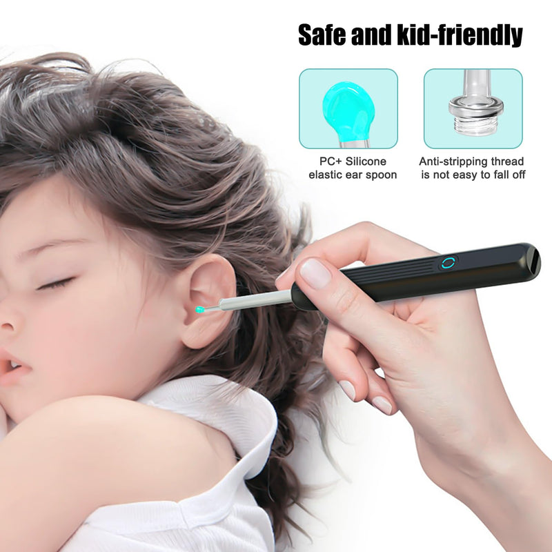 Ear Wax Remover Otoscope, WiFi Ear Cleaner Camera 1080P HD Ear Camera IPX5 Waterproof Ear Mirror 3.5 mm Lens Ear Endoscope with 6 LEDs for Phone, Pad and Android Smartphones