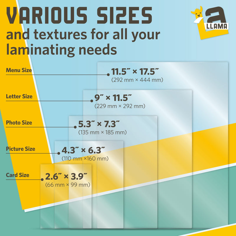 Matte Thermal Laminating Pouches, 9 x 11.5 Inches, 3 Mil Thick, Matte Finish, 50 Pack, Fitted for Letter Size Laminating Sheets 8.5 x 11 9" x 11.5", 50 PCs, Matte