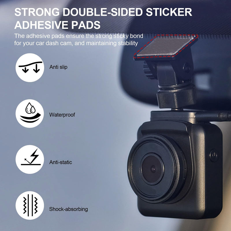 Car Windshield Electrostatic Film and Double-Sided Sticker Adhesive Pad for Mounting Dash Cam Reflective Clear Static Cling Window Stickers,Scratch-Proof & Residue-Free Car Shield Decal (6x8+6x11cm) 6x8+6x11cm
