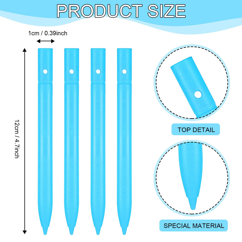 4.5 Inch Replacement Stylus Drawing Pen 4 Pieces Toddler Drawing Tablet Pens Kids' Electronics Pens with 4 Hanging Rope for LCD Writing Tablet (Blue) Blue
