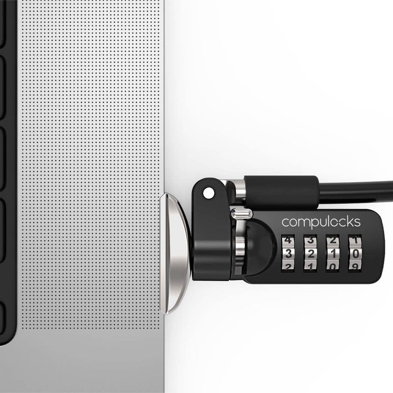 Compulocks Ledge Lock Adapter for MacBook Pro 16" M1, M2 & M3 with Combination Cable Lock Silver