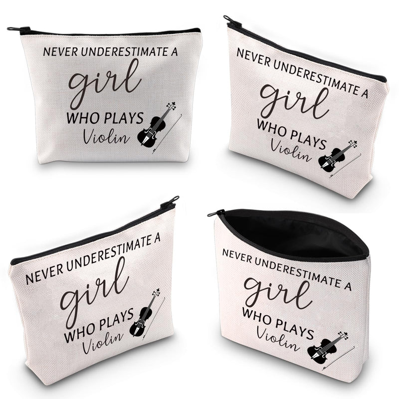 Violin Makeup Bag Violinist Gifts Violin Player Gift Music Teacher Gift Musician Cosmetic Bag A Girl Who Plays Violin (WHO PLAYS Violin)