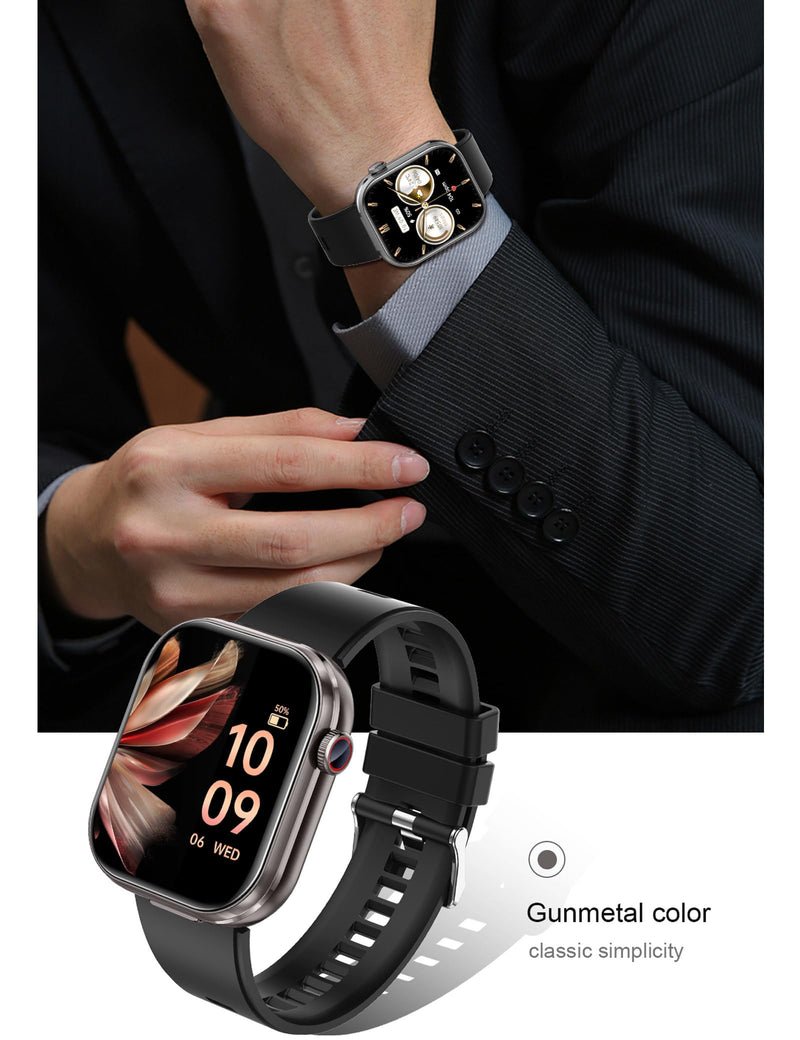 ZJX Smartwatch with Earbuds, 2.02" HD Screen Fitness Watch, Take/Dial Calls, 2-in-1 Smartwatch with TWS Headset, Waterproof Sports Fitness Tracker, Long Standby Time Black Orange