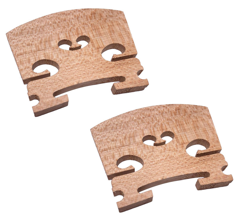2pcs Violin Bridge 4/4 Full Size Fine Grade Maple Violin Parts Music Instrument Replacement with G-D-A-E String U-Groove Wood- 4 U-Groove