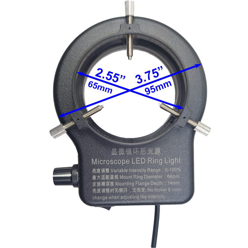 USB LED Ring Light Illuminator, 144 64 LED White Adjustable Lamp for Industry Monocular Binocular Trinocular Stereo Video Lens Microscope & Camera (USB 144 LEDs)… 144 LED