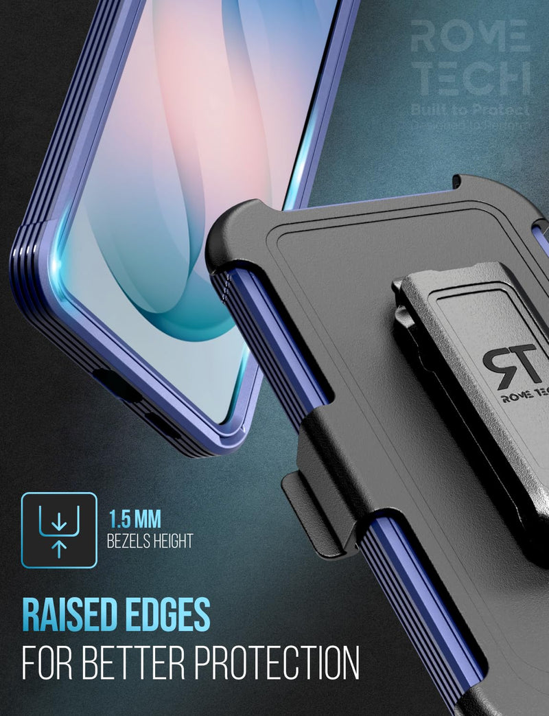 Designed for Samsung Galaxy S26 Case with Belt Clip Holster | Protective Cover with Strong Magnet Compatible with Magsafe - Blue