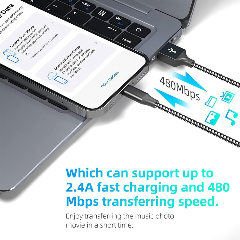 [AUSTRALIA] - iPhone Charger,3 Pack 10 FT iPhone Charger Fast Charging Cord Apple MFi Certified Lightning Cable Nylon Braided Compatible with iPhone 14 13 12 11 Pro Max XR XS X 8 7 6 Plus SE iPad and More 