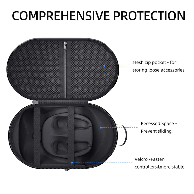 APEXINNO Silicone Face Pad Cover Compatible with Meta Quest 3S Accessories,Large Carrying Case for Meta Quest 3S/Oculus Quest 3/Oculus Quest 2/Quest 3