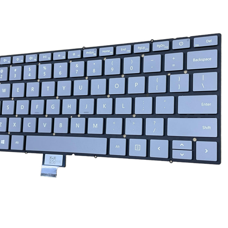 New Keyboard US Layout for Microsoft Surface Laptop GO1/2 2013 1943 1963 Gray Frameless Laptop Keyboard Without Backlight AEZ91U021100CW502BE3A NSK-901PQ AEZ91U02110 9Z NJ0PQ.101