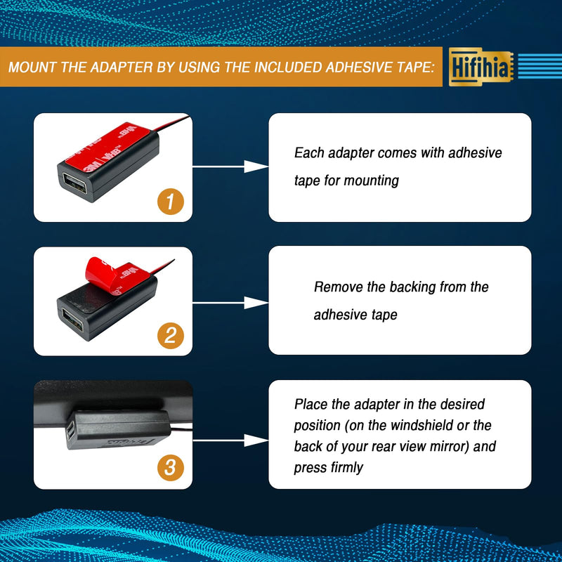 Dash cam Power Adapter 10-Pin Type B Compatible with Toyota Avalon RAV4 Prius Camry & Lexus ES GS RX RC UX & Subaru Models. USB Power Source, Connects to Rear View Mirror, Plug & Play