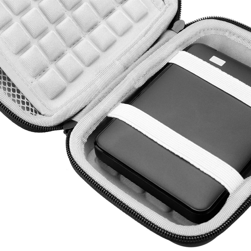 Lacdo Hard Drive Carrying Case for Toshiba Canvio Basics / Canvio Advance / Canvio Flex Gaming, Seagate One Touch Portable External Hard Drive 1TB 2TB 3TB 4TB 2.5 inch HDD Shockproof Travel Bag, Black