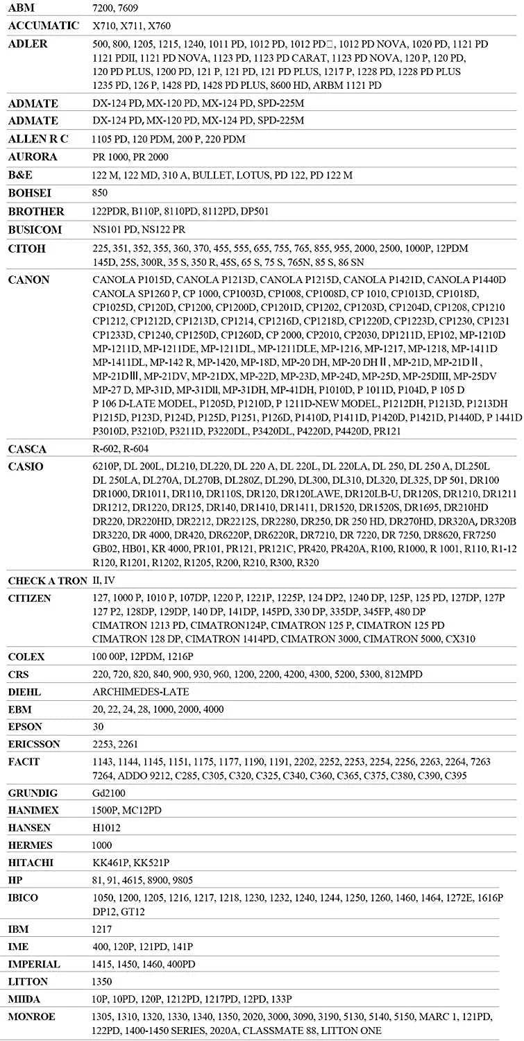 [AUSTRALIA] - Replacement for Porelon 11216 Universal Twin Spool Calculator Ribbon for Nukote BR80c, Sharp EL-1197PIII, Dataproducts R3027, Casio DR-210R, Canon MP11DX MP25DV, Black and Red, 3 Pack 
