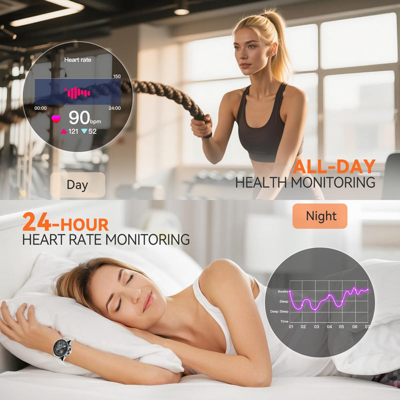 Smart Watches for Men,1.43" HD Touch Screen,Fitness Tracker Running Watch,Heart Rate/Sleep Monitor,Fitness Smart Watch,Bluetooth,NFC,Compatible with iOS Android,Smart Watch Silver