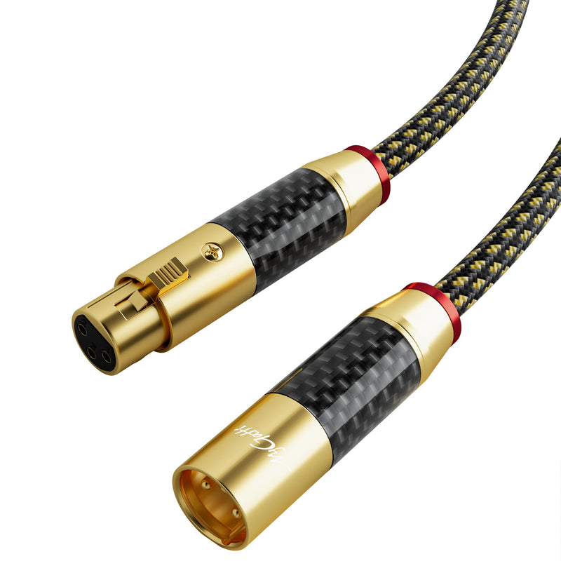 [AUSTRALIA] - Hi-Fi XLR to XLR Microphone Cable 100 Feet, Male to Female Cable, 3 Pin Balanced XLR Cable, 16AWG Silver Plated Copper, Multiple Shield, Nylon Braided Cord for Real HiFi System, Audiophile 