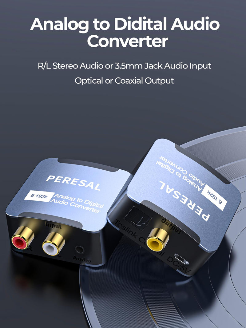 [AUSTRALIA] - Analog to Digital Audio Converter 3.5mm to SPDIF/Coaxial with Optical Cable RCA to Optical for Laptops Desktop Computers to Soundbar ＆ Amplifiers 