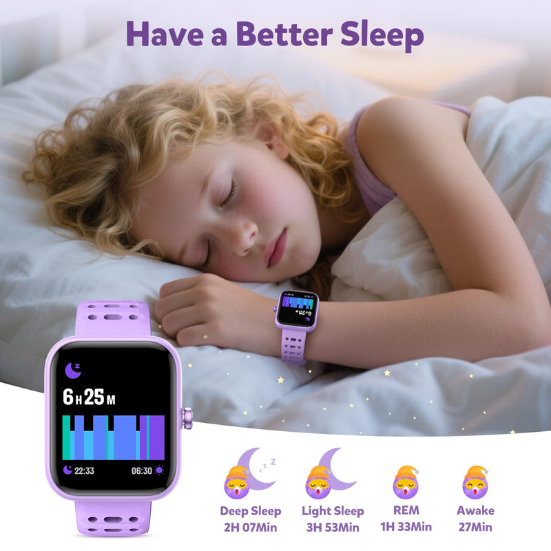 Gydom Smart Watch for Kids No APP No Phone Needed, 1.83" Fitness Tracker Watch with Heart Rate/Sleep Monitor, IP68 Waterproof Pedometer, Step Counter, Puzzle Games for Girls Teens 5-16, 81 Sport Mode