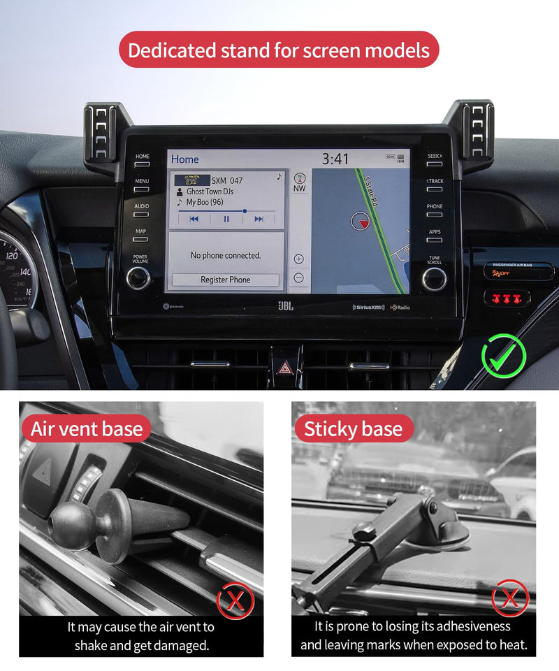 Wireless Charger Car Phone Holder for Toyota Camry 2021-2024, 9 inch Screen | Camry Hybrid 2021-2024,Auto Clamp Cell Phone Mount Accessories 15W Qi Fast Charging Stand Compatible with iPhone Android for 2021-2024 Camry/Hybrid(9 inch screen only)