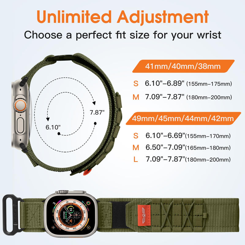 Bandletic Nylon Band and Paracord Strap Compatible with Apple Watch