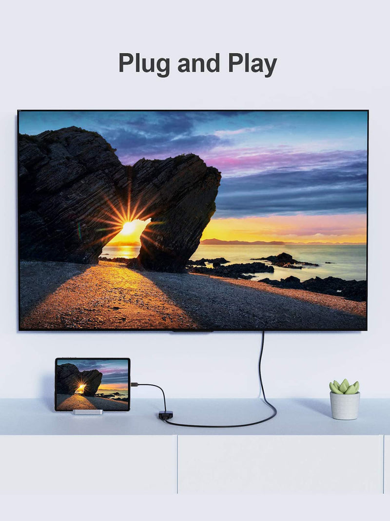 USB C to DVI Adapter 1080P@60Hz, CableCreation USB-C to DVI-D Cable Adapter Compatible with MacBook Pro/Air 2020 2019, iPad Pro 2020/2018, Surface Book 2, XPS 15 13, Galaxy S20 S10
