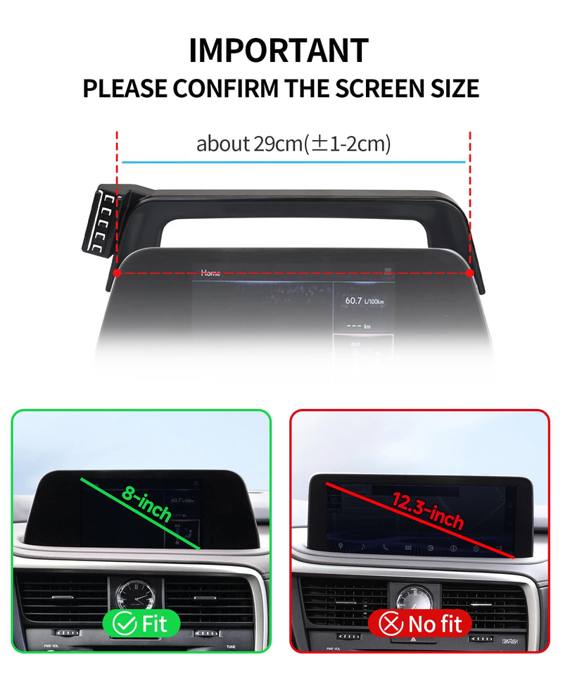 Car Phone Holder for Lexus RX 2020-2022 Accessories, 8"Screen Magsafe Mount | Magnetic Cell Phone Mount Clip Compatible with iPhone, 3D fit Stable Dashboard GPS Navigation Bracket Cradle 360° Rotation for 2020 2021 2022 RX (8 inch screen only)