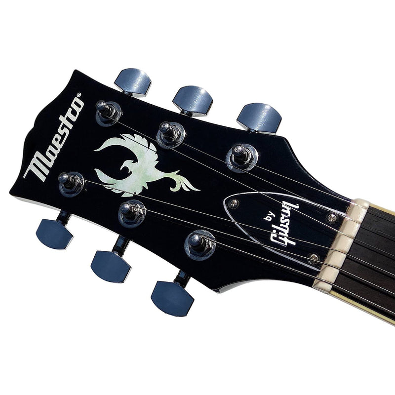 Inlay Sticker for Guitar Headstock - Phoenix Bird - White Pearl White Pearl & Ocher