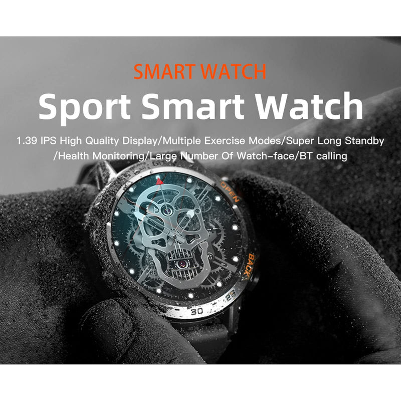 Diyeeni K52 Smart Watch for Men, Outdoor Bluetooth Sports Watches, 1.39in HD Fitness Sleep Monitor for Android iOS, with Pedometer Sport Mode