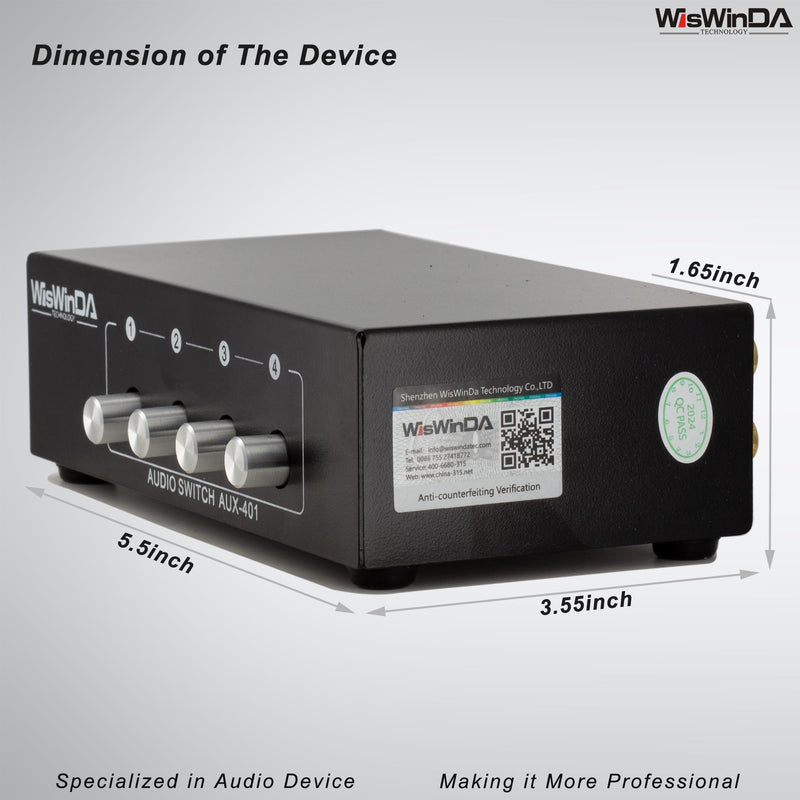 [AUSTRALIA] - 4-in 1-Out RCA 3.5mm AuxAudio Switch Box Audio Converter 4 Channels 1-in 4-Out Passive Audio Selector Switcher Box Connectors (RCA+AUX 4IN-1OUT/1IN-4OUT) RCA+AUX 4IN-1OUT/1IN-4OUT 