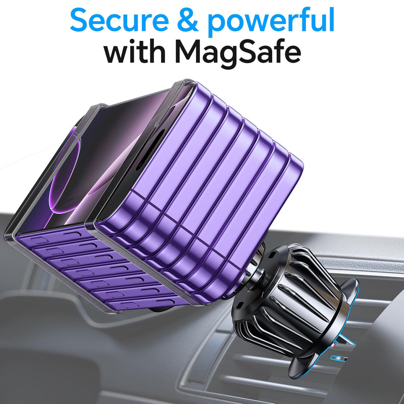 Kaistyle for Magsafe Car Mount Charger【Strongest Magnet】 Upgraded Wireless Car Charger Magnetic Phone Holders for Your Car Suction Cup Phone Mount for MagSafe Car Charger for iPhone 17 16 15 14 13 12