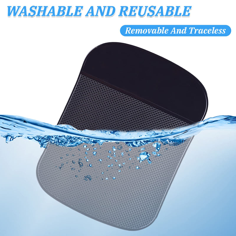 Car Dashboard Sticky Pad (2 Pack), Larger Size Reusable and Washable Anti-Slip Cell Pads with Strong Adhesive, Can Hold Cell Phones, Sunglasses, Coins ect. (7.5" x 5.5")