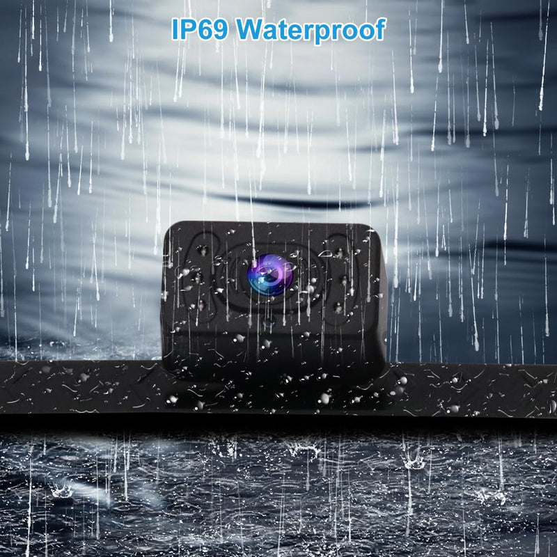 Wireless Backup Camera System Kit 5 Inch HD 1080P | Digital Signal Transmission, IP69 Waterproof Night Vision Rear View Reverse Camera for Car Pickup Truck RV Camper Van 5 Inch Wireless