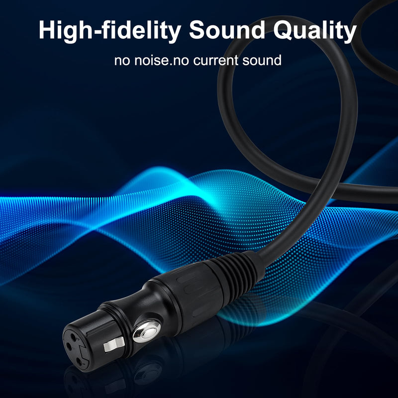 XLR Female to 1/4 TRS Cable, Quarter Inch to XLR Microphone Cable, 6.35mm Balanced Stereo Mic Cord 3.3ft 3.3 Feet