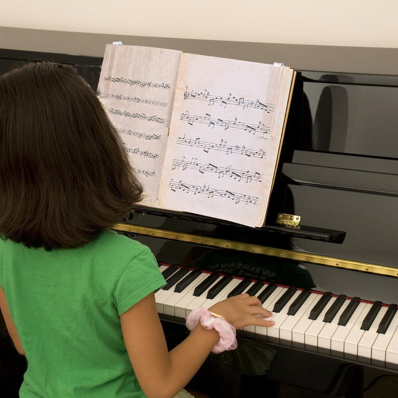 10 Pcs Music Stand Clips, Clear Acrylic Music Book Stand Page Holder Clip Piano Book Holder Clips for Wind for Musician Composer Pianist Outdoor Gig Rehearsal Easy Reading