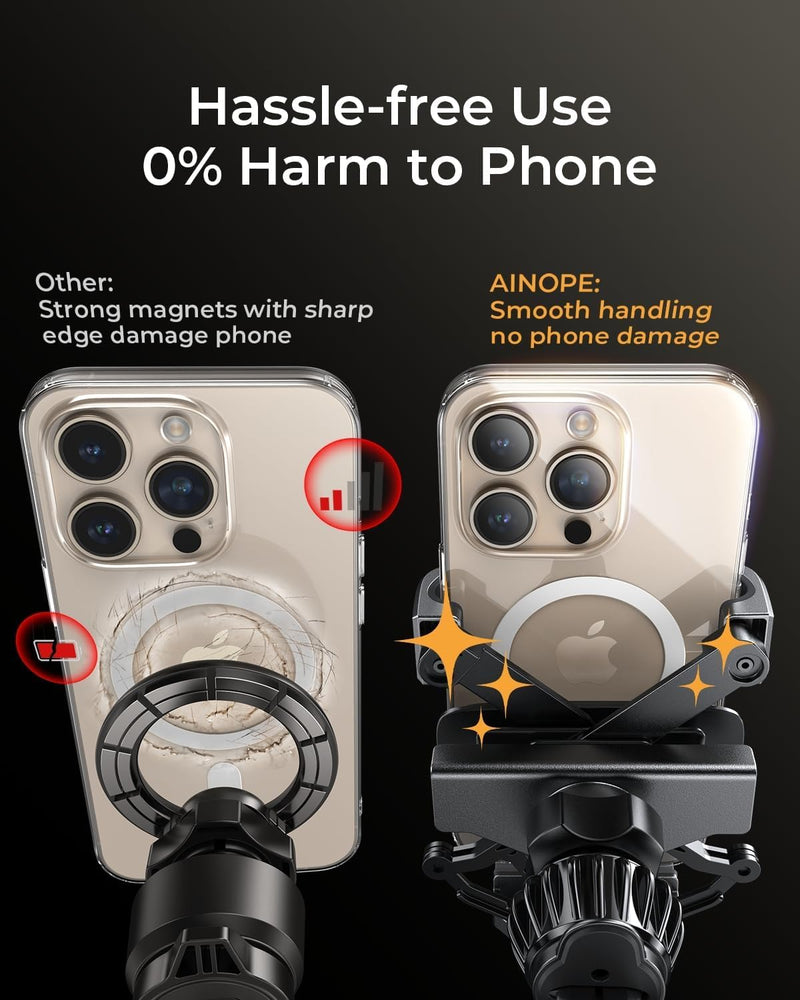 AINOPE Car Vent Phone Mount, Gravity Phone Holder Car, 2 Pack Black for 2 Pack